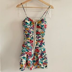 Twelfth Street Cynthia Vincent Floral Ruffle Mini Dress SZ 2